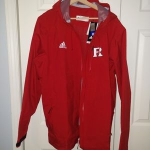 Red Adidas GORE-TEX Rutgers Jacket - Men's Large Tall
